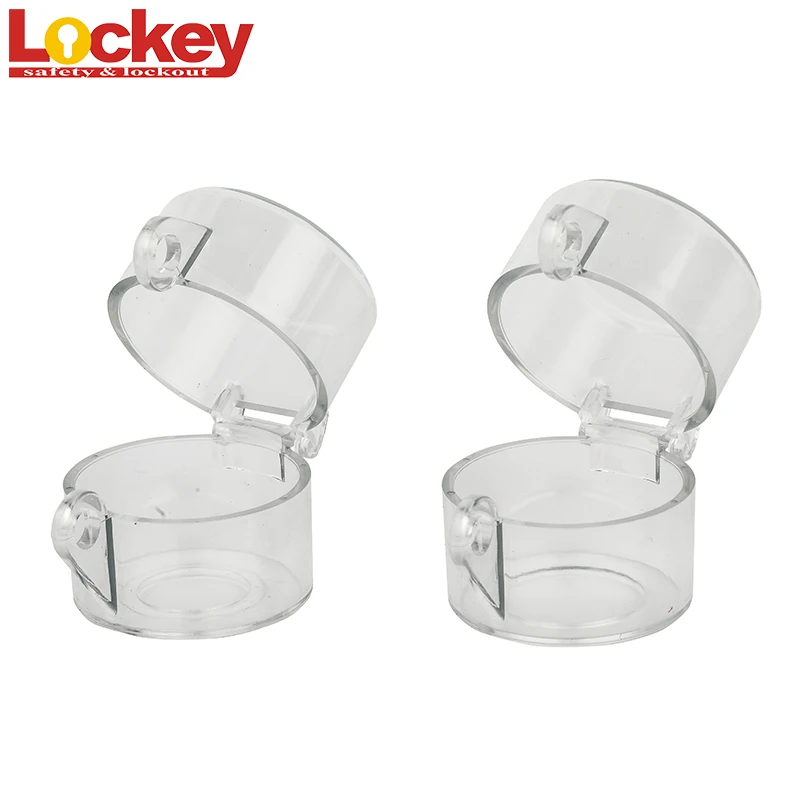 Transparent PC 22.7mm 29.8mm Power Electrical Push Button Switch Safety Lockout