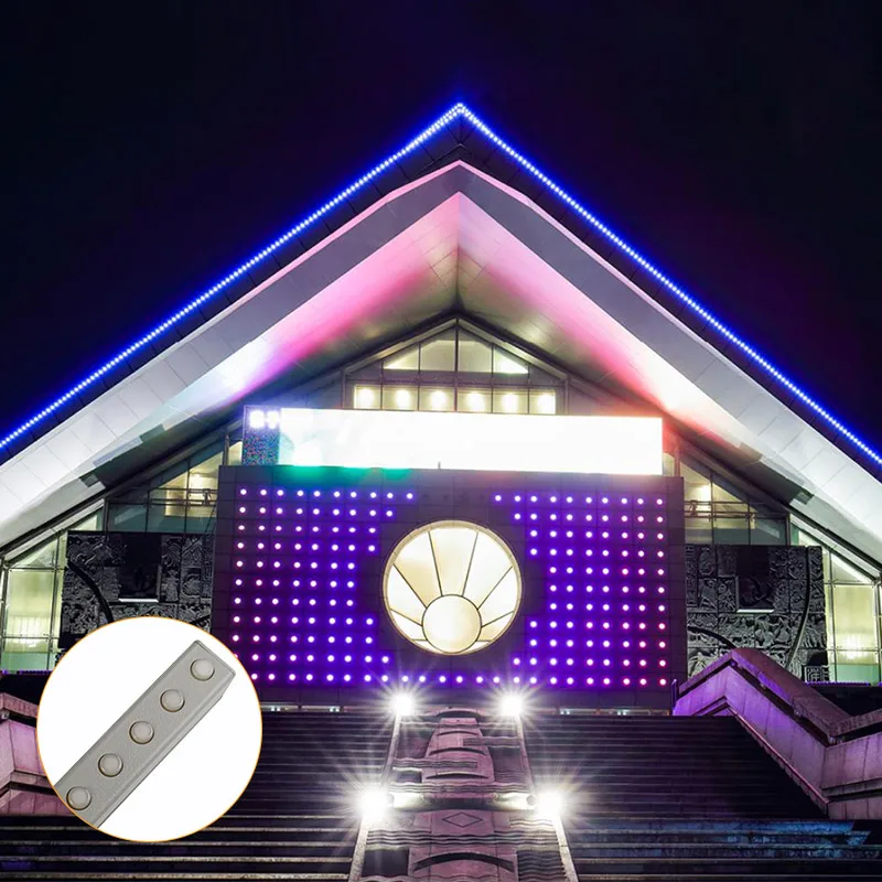 Подсветка фасада Водонепроницаемая RGB тонкая светодиодная линейная настенная шайба 6 Вт 12