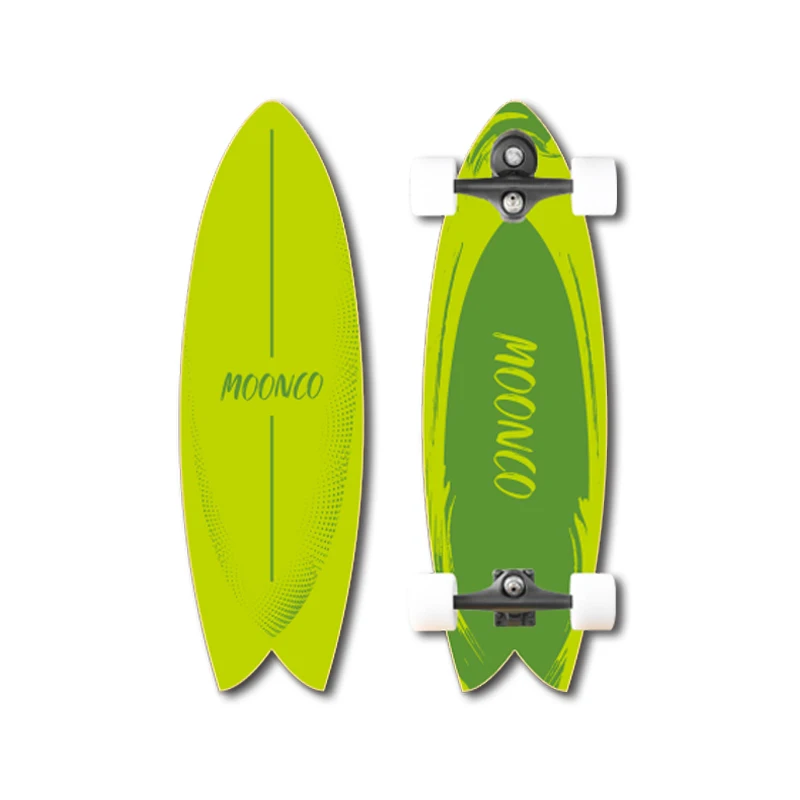 Canadian Maple Green Color Cruiser Surfskate Slide Surf Skate Board Deck Surf 32 with Low Price