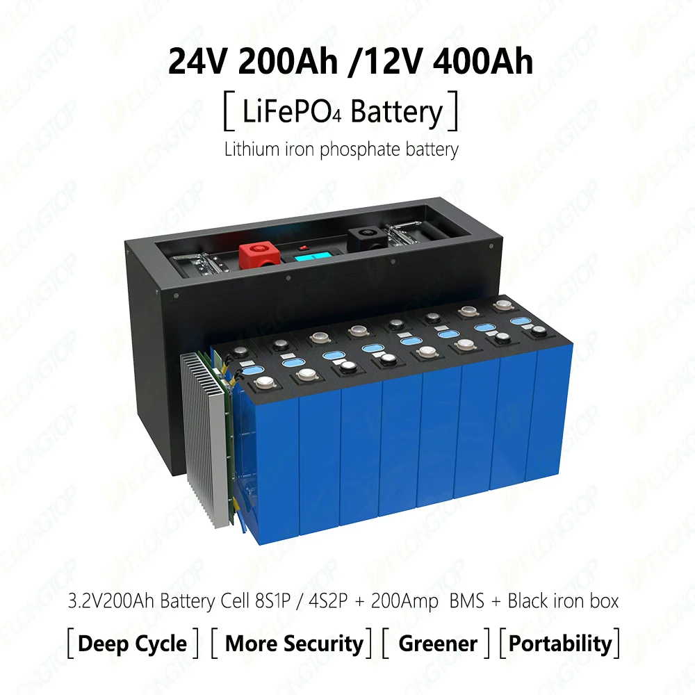 12V 400Ah Lithium Lifepo4 Battery Pack Rechargeable Auto RV EV Battery Consumer Electronics Home Appliances Submarines