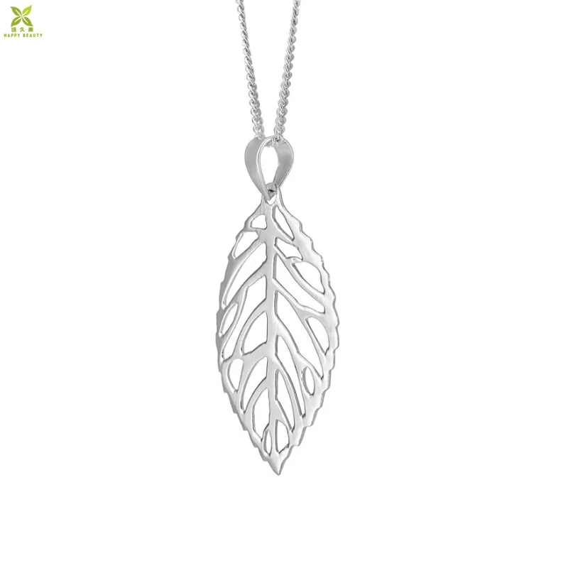 Поставщик Дунгуань серебряные ювелирные изделия ожерелье из стерлингового серебра 925 пробы с листьями для женщин и дам