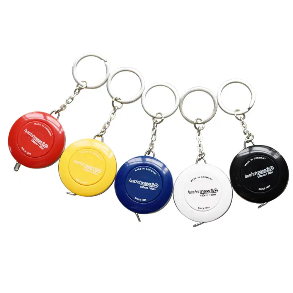Mini KeyChain 1.5m promotional retractable small round tailor tape measure double side