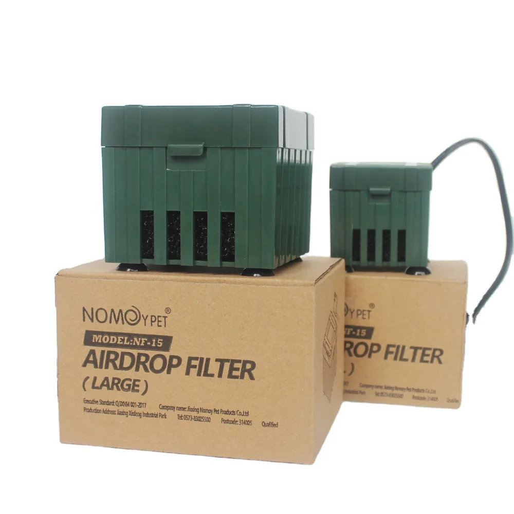 High Quality Army Green Plastic Airdrop Filter With Pump For Aquarium Turtle Fish Tank