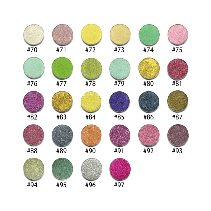 
HOT 64 colors!!! eyshadows cosmetics individual single makeup high pigment eyeshadow 26mm DIY hot sale in USA UK CANADA 
