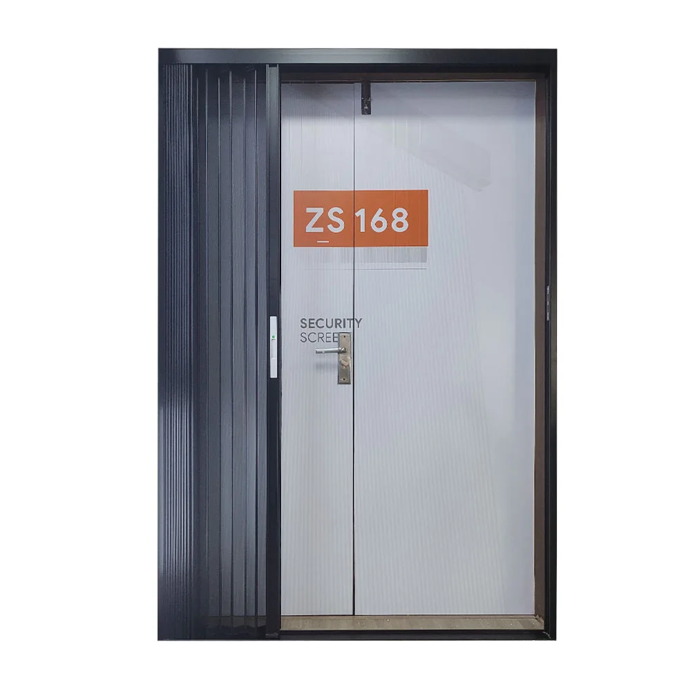 Оптовая Продажа с фабрики алюминиевая листовая сетка противомоскитная Складная Дверь алюминиевая раздвижная защитная дверь