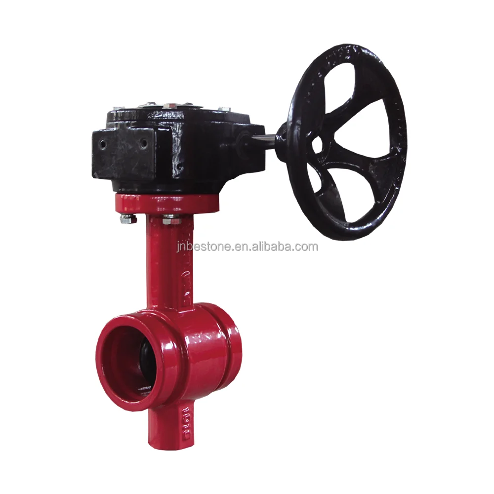 wholesale Grooved end signal  Butterfly Valve, Ductile iron Grooved Butterfly Valve with Tamper Switch