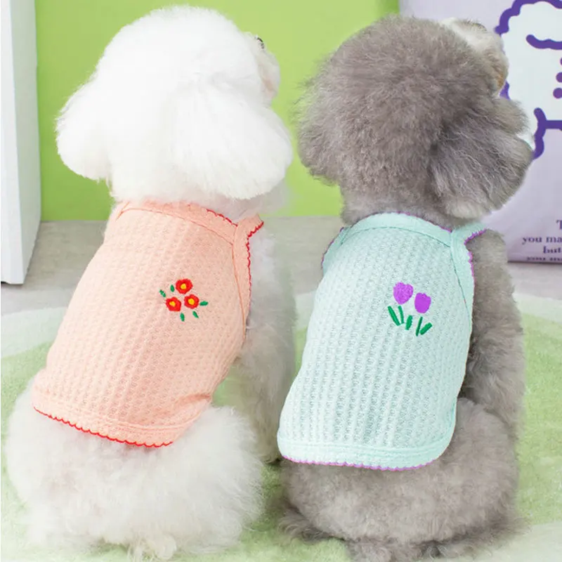 Cute Pet Clothes Cartoon Pet Clothing Summer Shirt Casual Vests Cat T-shirt Puppy Dogs Clothes for Small Pets