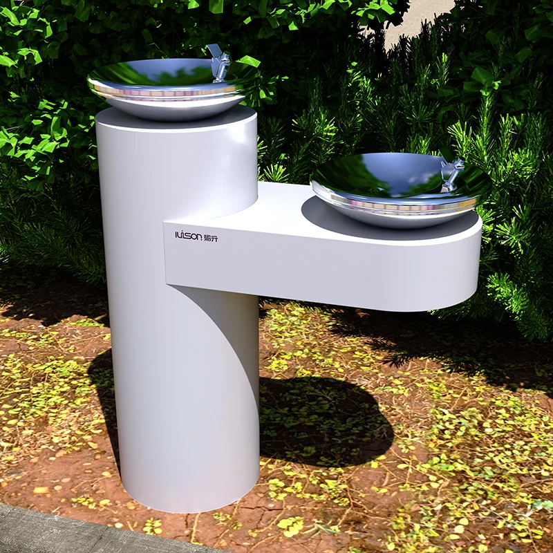 IUISON Factory Supply Commercial Outdoor Pure Water Floor Standing Water Drinking Fountain For Park