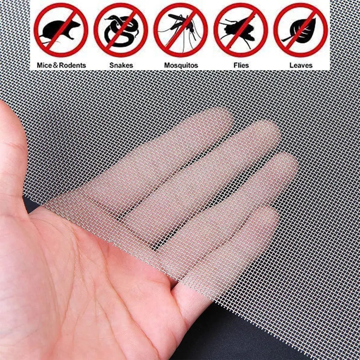 Stainless Steel Woven Wire 20 Mesh Metal Mesh Sheet Rodent Control Insect Mesh Pest Proofing Mesh for Windows, Door, Filter