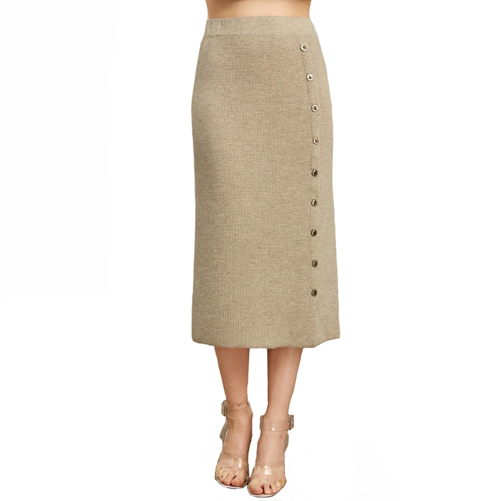 elegant lady skirts knit pencil New arrival fashion mid waisted skirt
