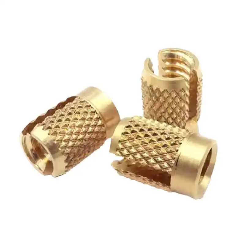 Slotted Wood Plastic Embedded Insert Press In Series Nut T-shaped Expansion Cold-pressed Brass Nut