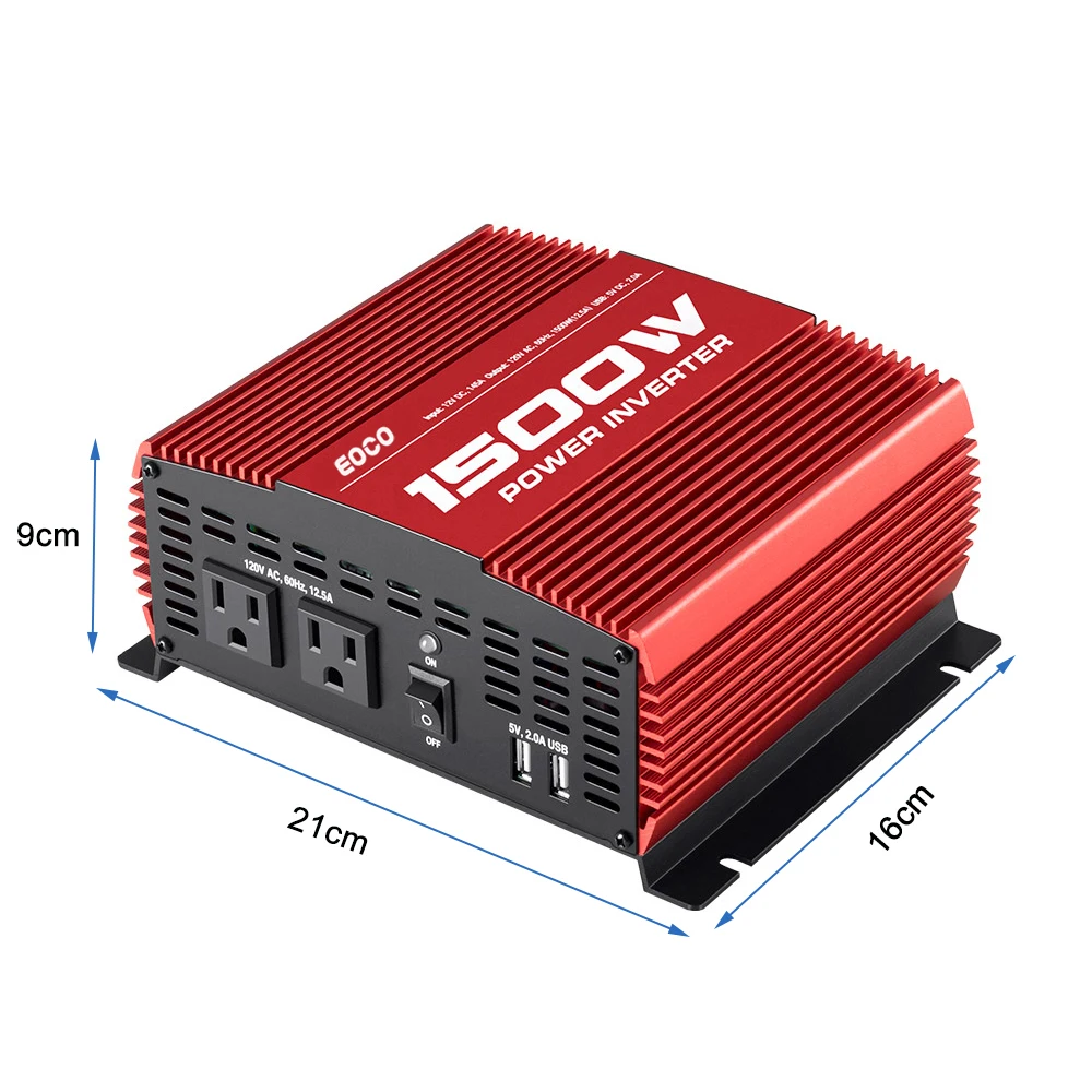 CE FCC certified 1500w pure sine wave power inverter dc 12v to 110v ac inverter