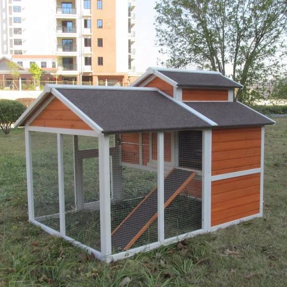 Wooden chicken house designs coop hen hutch pet house with large run