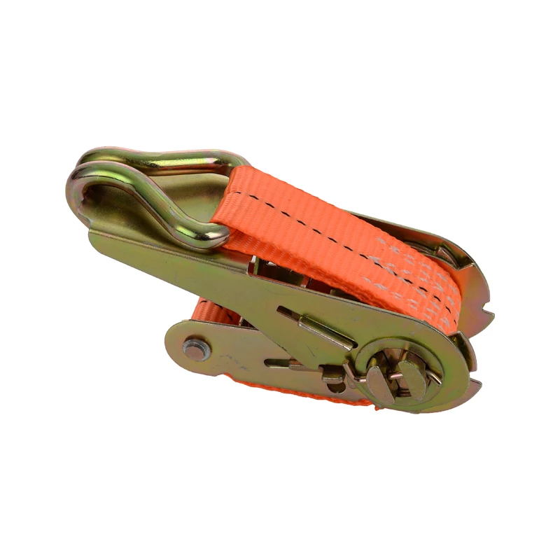 1 Inch 1 Ton Trailer Lashing Ratchet Straps Cargo Control With Flat Hooks