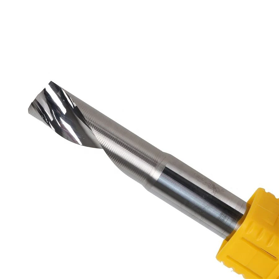 Cnc 6mm Carbide 1 Flute Spiral Endmill Single up Cut End Mill for Wood Acrylic Aluminum Cutter Router Bits