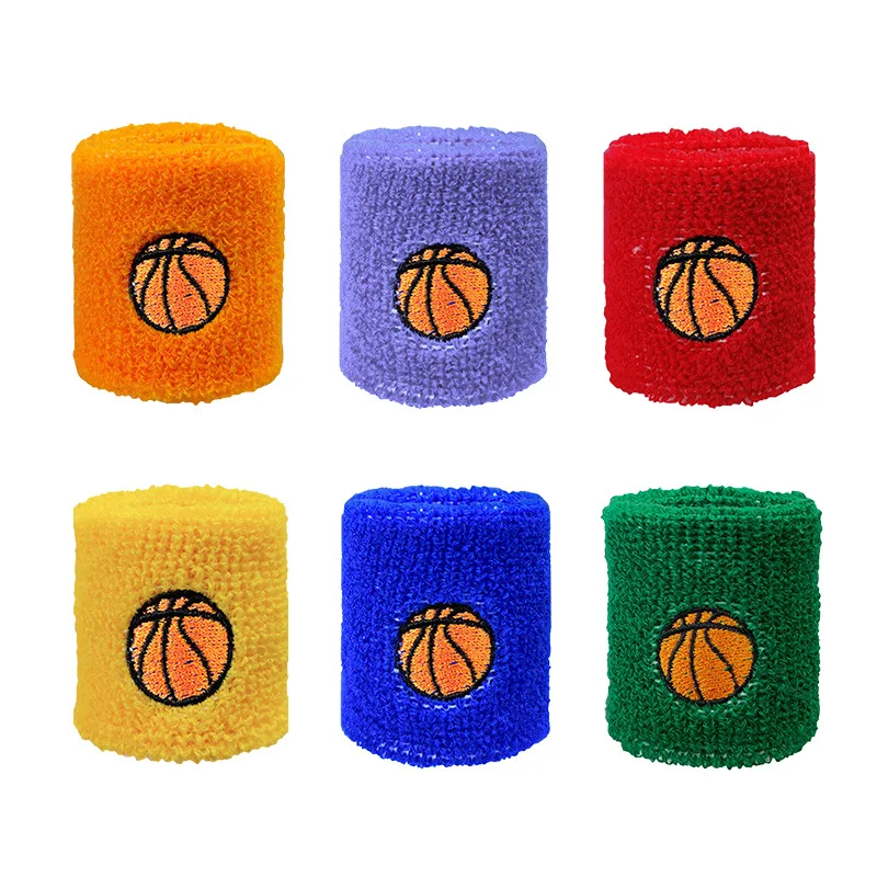Kids Running Sports Sweatband Cotton Towel Hip-Hop Dancing Embroidered Rugby Wrist sleeve Support Brace Wraps Guards