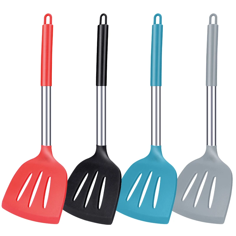 35*11,8 см кухонная утварь с прорезями, силиконовая кухонная утварь для жарки рыбы, Тернер для приготовления шпателей, шлицевая Тернер