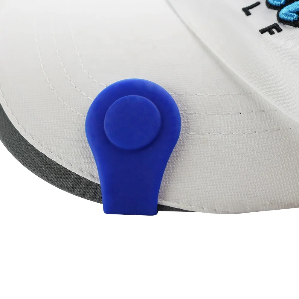Customized Hot Sell Rubber Hat Clip Ball Marker Magnetic Silicone Golf Hat Clip