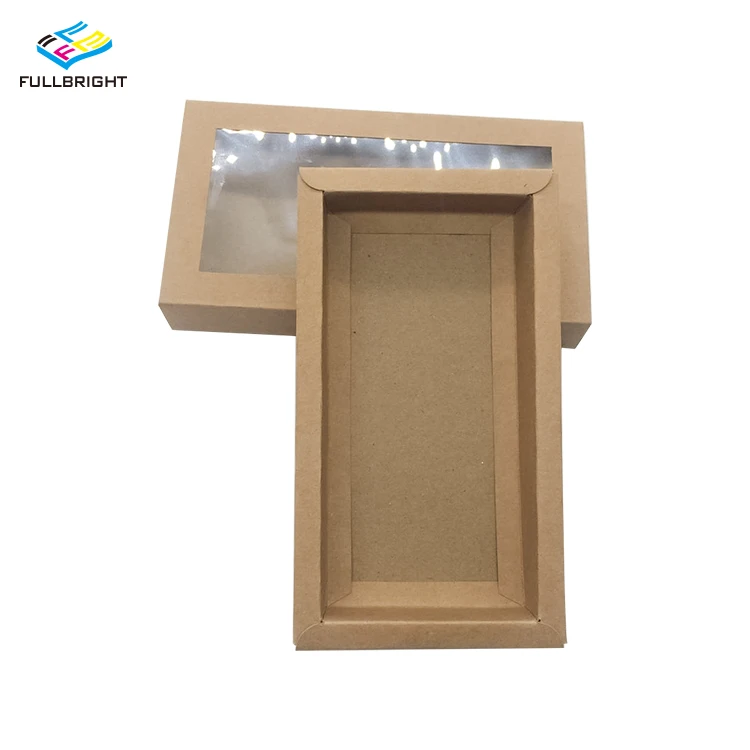 Custom Clear Window Box Biodegradable Kraft Paper Tea Bag Gift Packaging Paper Box with Clear Window