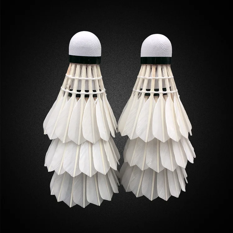 Best price hot sale high quality duck feather custom logo badminton shuttlecock tourney 2