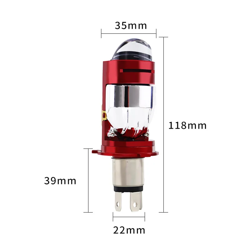 New Design H4 High/Low Beam LED Bi-Projector Lens Headlight 35W/bulb 40W/bulb 3500LM 4000lm 5700K Motorcycle