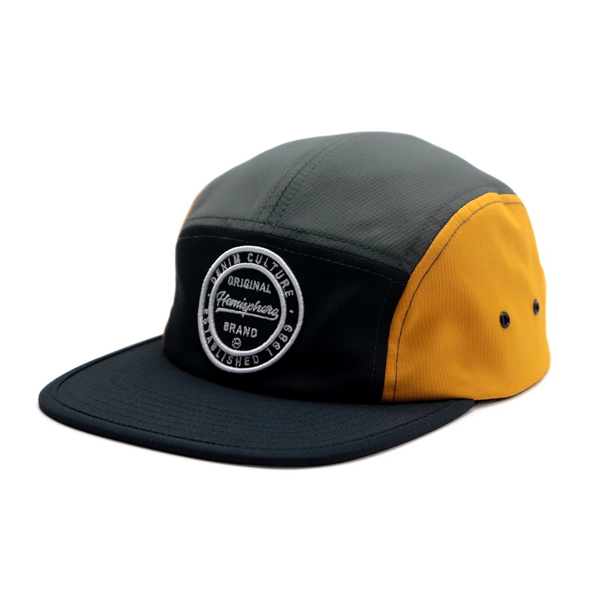 Snapback Cap Embroidered Logo Running Nylon Camp Custom 5 Panel Hat