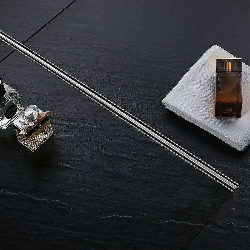 Custom High Quality Rectangular Shower Drain Stainless Steel Invisible Wall Linear Floor Drain Side Outlet Shower Drain
