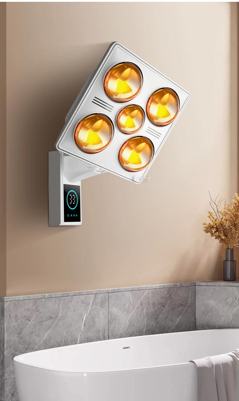 Customizable Portable Electric Infrared Heater Bathroom Use Energy-Efficient Card-Free Automatic PTC Controller Light Wave