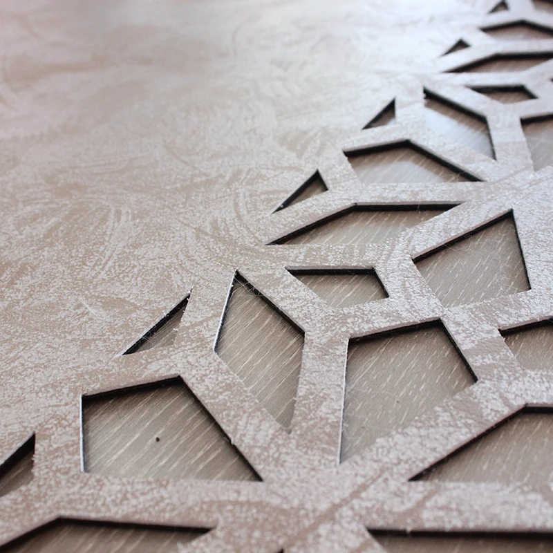 Vizon Bronze Runner Placemat rectangular round Stylish Modern Turkish Carpet for Living Room Floor Area Mat leather Petek Rug