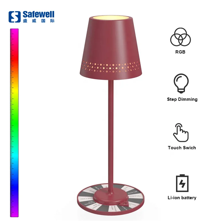 Hollow Lampshade Drinking Game Roulette Table Lamp RGB Rechargeable Battery Bar Light Gambling Wheel Base