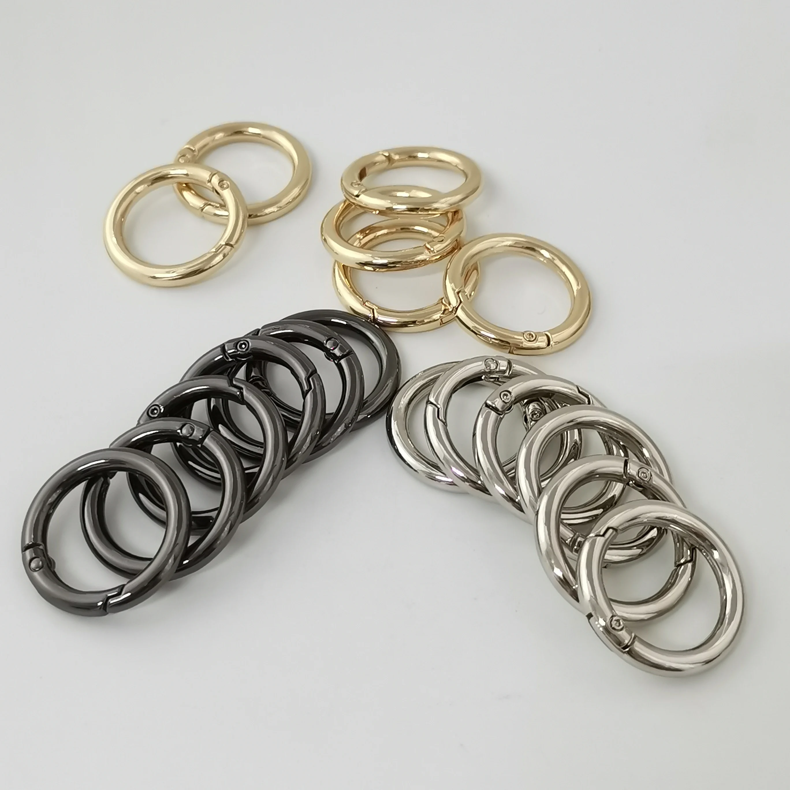 DIY jewelry round ring hook bag round opening spring ring metal key hook