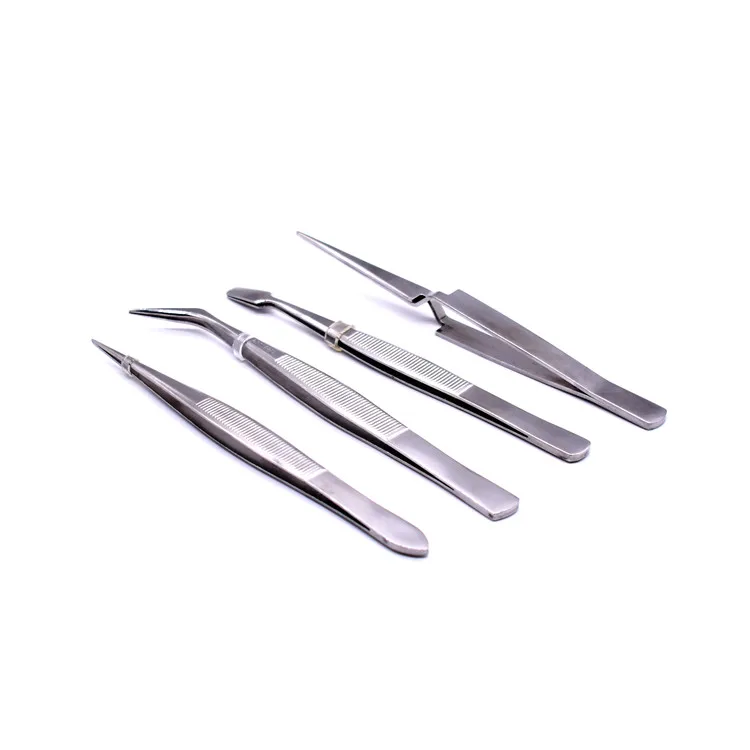 
Wholesale 4PC tools tweezers mirror reverse tweezers set DIY repair tweezers 