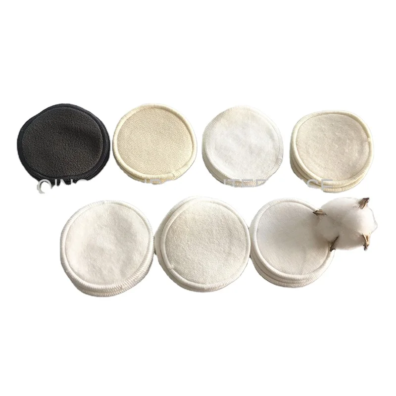 High Quality Bamboo Cotton Face Reusable Make Up Remover Pads 16 Pieces Box Pack Washable