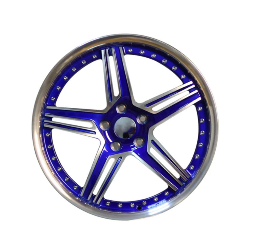 Forged aluminum 2 piece wheel barrel alloy light wheel rim Silver gray TP1 6061-t6 custom 2 piece rims 22 inch wheel