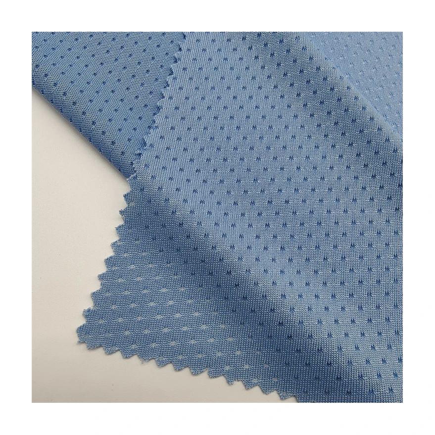 wholesale high quality Popular Generous Custom  Elegant Thick Garment 130Gsm 100% Polyester Jacquard Mesh Fabric