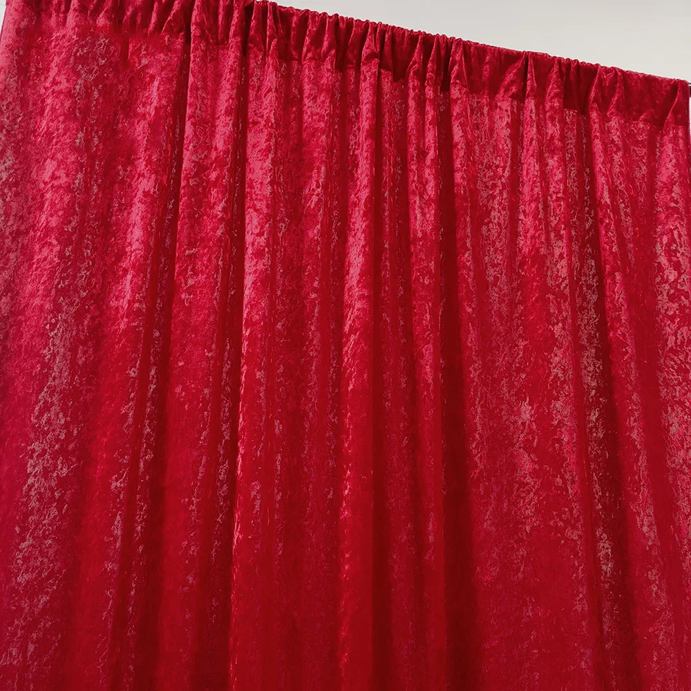High Quality Photo Booth Velvet Curtain Back Drops 5ft By 10ft Lvory White Velour Crushed Backdrop For Wedding Event Party