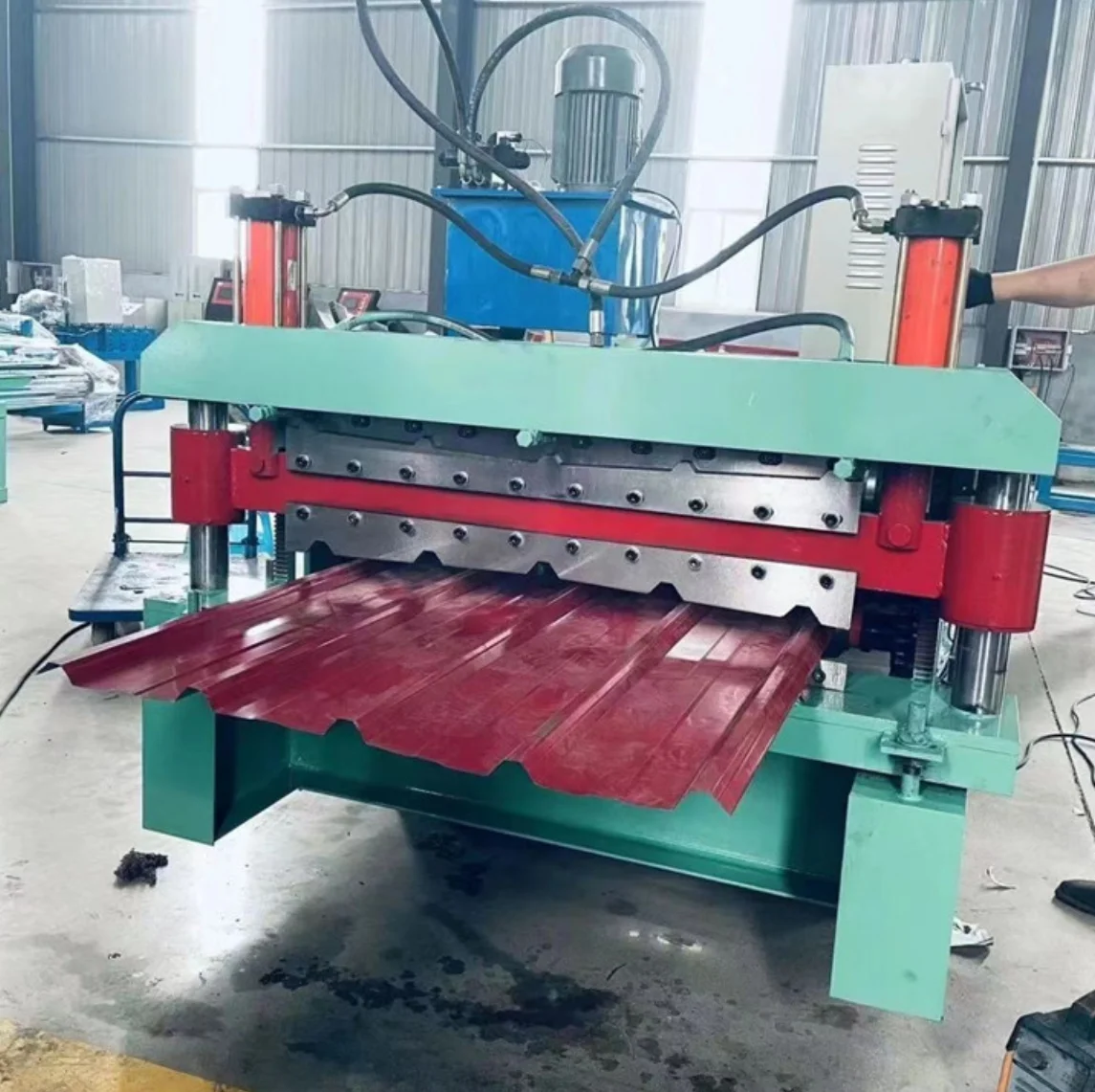 Trapezoidal tile making machinery Ibr roof glazed tile corrugated roofing sheet making machine