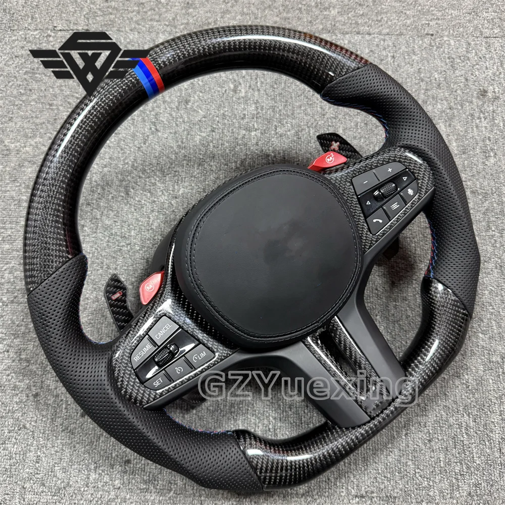 High Quality M Sport With Paddle Shifters Carbon Fiber steering Wheel Suitable For BMW 3 F30 F80 X2 Q22 Q82 Q20 Q80