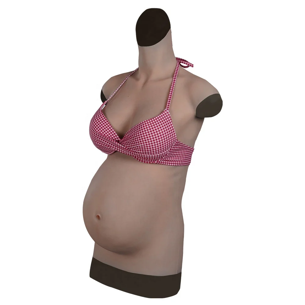 Silicone Fake Belly Pregnant women fake belly movie props 6 month Add makeup