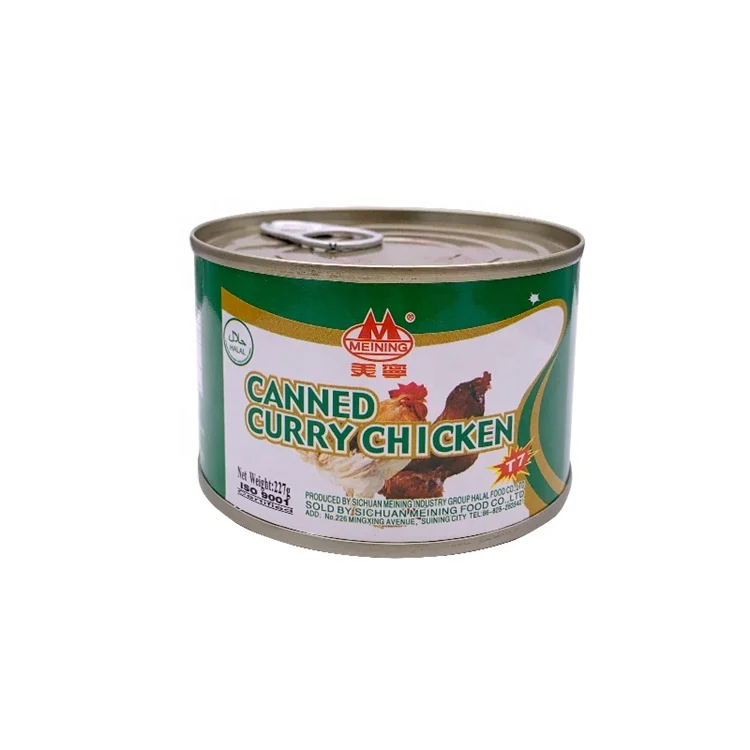 Halal certificated 312g Curry Chicken Canned Chicken  canned halal meat best sold