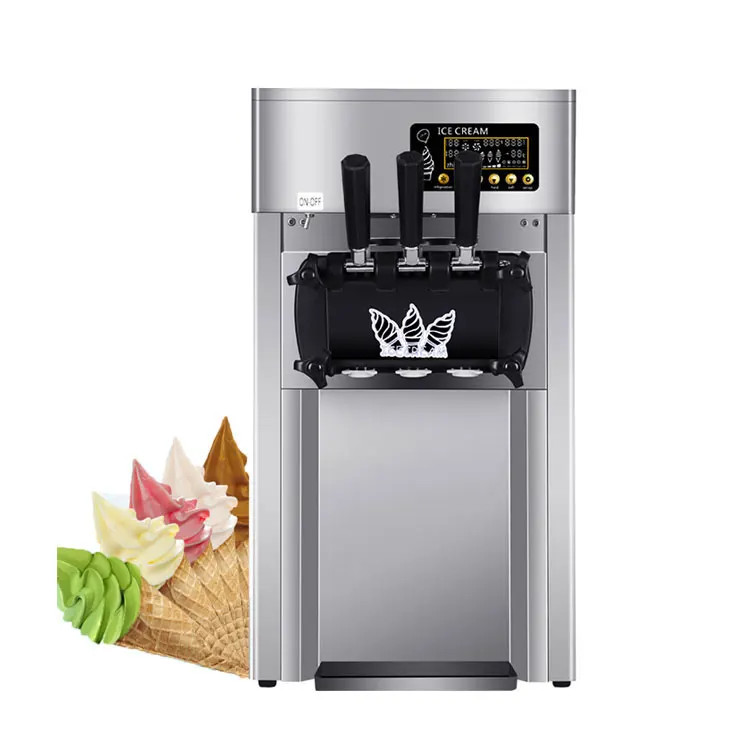 3 Flavors Automatic Soft Serve Stainless Steel Portable Softic Ice Cream Filling machine Electric Ice Cream Maker