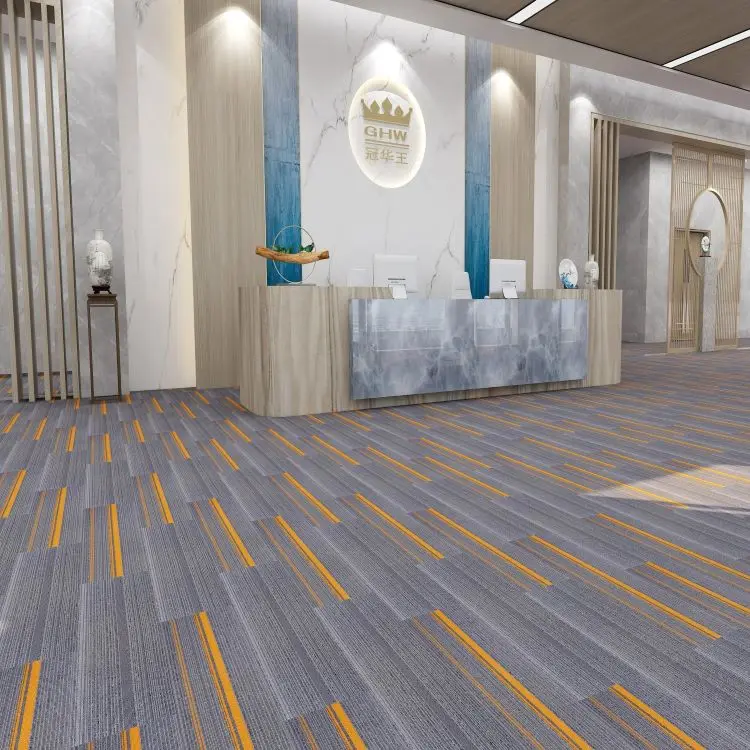 High quality rectangle PVC living room office commercial carpet brick 25*100 rectangular carpet tiles