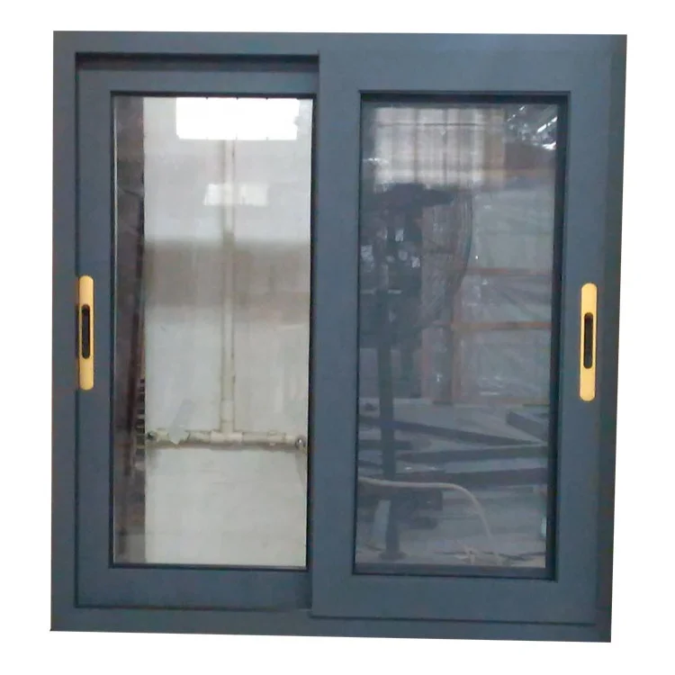 6mm tempered glass bronze color sliding aluminium window