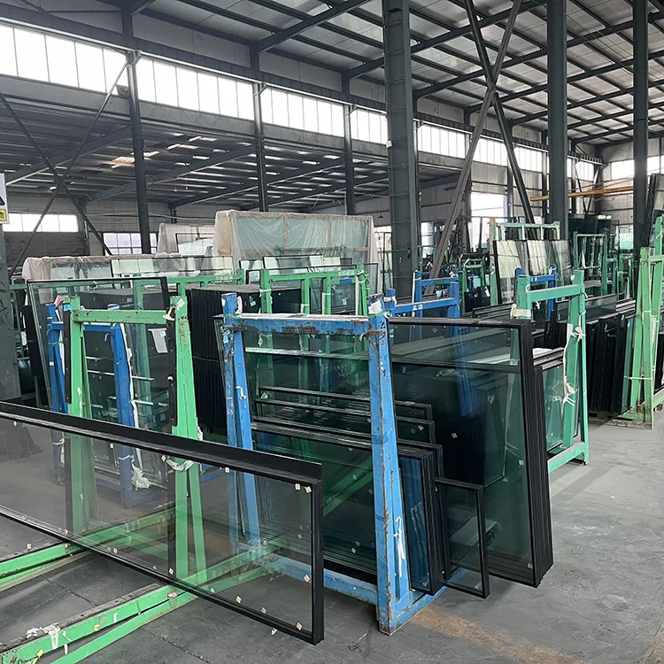 Glass factory windows and doors 6mm 12A 6mm low - e double glazed tempered insulated glass