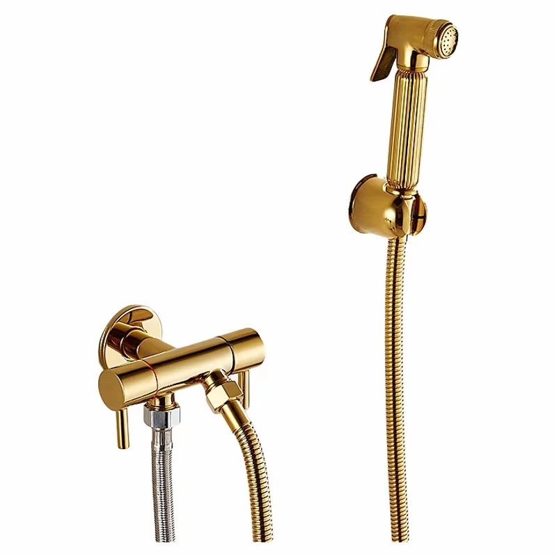 Luxury Brass High-Pressure Gold Faucet Bathroom Hand High Quality Handheld Bidet Sprayer