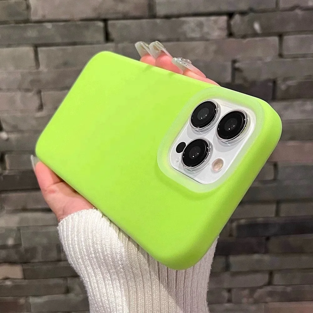 High quality Shockproof 2 In 1 Candy Color Back Cover Liquid Silicone Bumper Phone Case For iphone 16 Pro Max