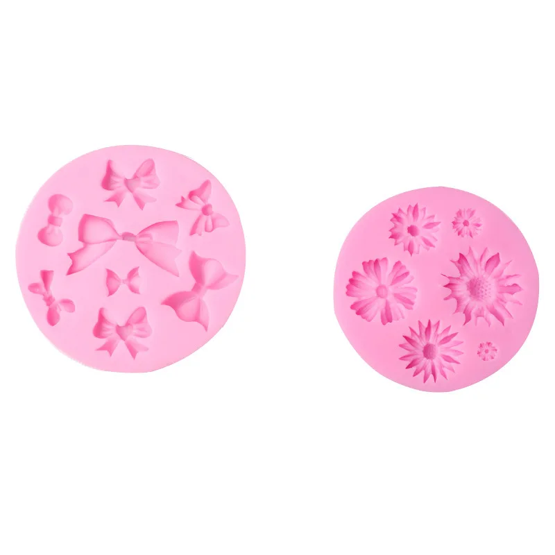 Reusable Silicone Sunflower Butterfly Mold Disposable Chocolate Sugarcraft Baking Tool for DIY Cake Decoration