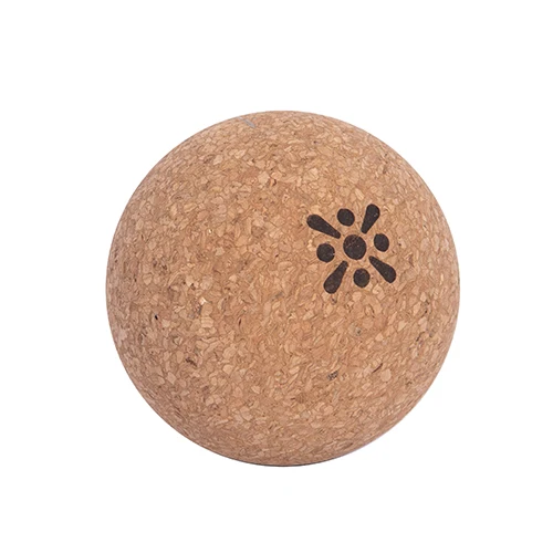 Wholesale Custom High Density 66/80mm Pilates Yoga Cork Ball Relieve Muscle Soreness Natural Wooded Cork Massage Ball with Logo