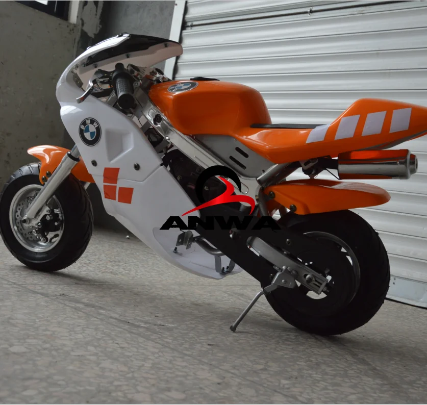 Kids Pocket Bike 49CC 2 Stroke Easy Pull Start Mini Bike Racing for Children Kids Motorbike Training Small Riders Game