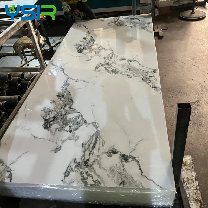 China Yansen high quality top supplier waterproof flexible soft wall panel marble board alternative PVC UV marble sheet
